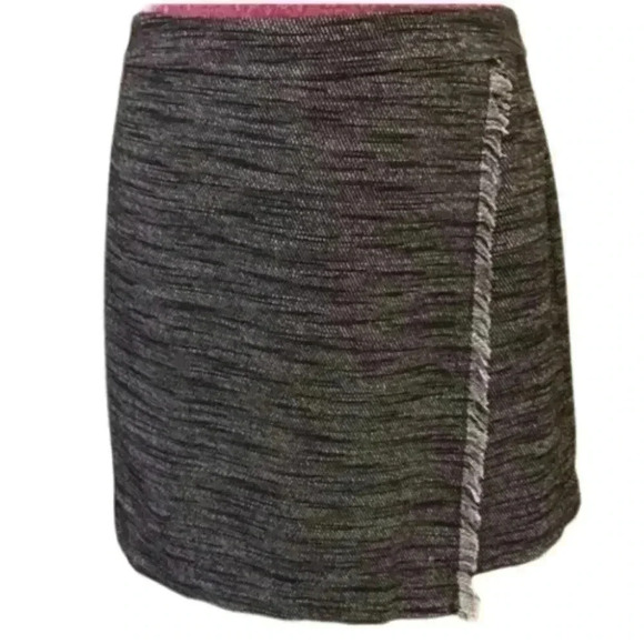 Loft Petites Womens Skirt Size 12P Black Faux Wrap - Picture 10 of 10
